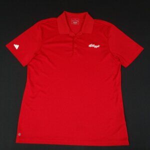 ADIDAS KELLOGS CEREAL COMPANY RED ATHLETIC LARGE POLO SHIRT L490